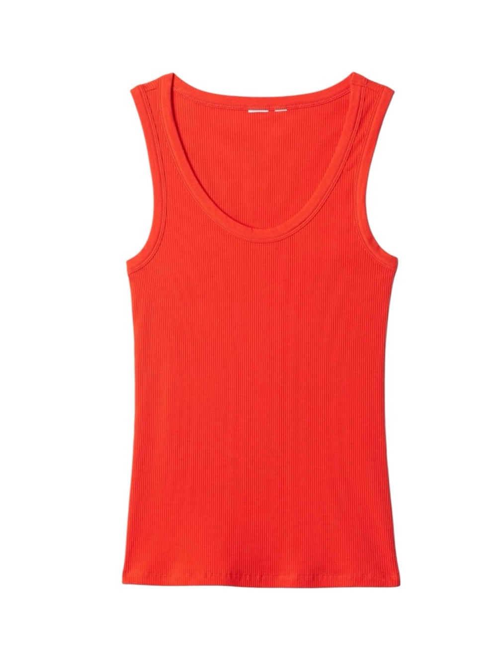 GAP women’s Ribbed Scoop Tank Top - The  Essential Tank — red size medium